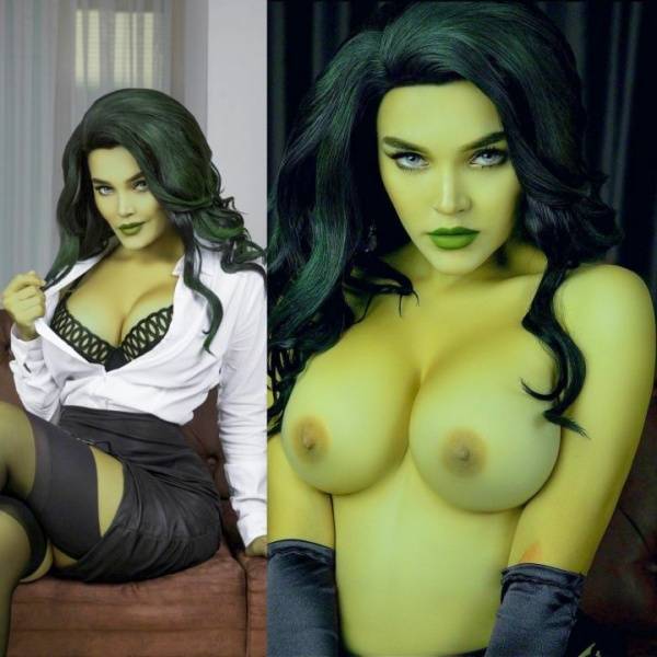 Kalinka Fox She-Hulk Cosplay Patreon Set Leaked - Russia - Usa on myfans.pics