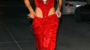 Tinashe Sizzles in a Red Ensemble Arriving at the W Magazine Event on myfans.pics