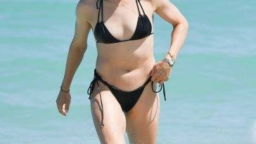 Genie Bouchard is Seen Wearing a Black Bikini in Miami Beach on myfans.pics