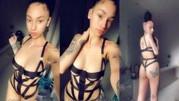 Bhad Bhabie Topless Thong Straps Bikini Video Leaked on myfans.pics