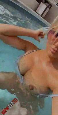 Sydney Fuller swimming pool boobs flashing snapchat premium porn videos on myfans.pics