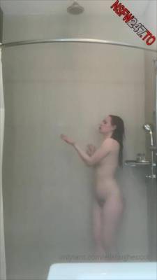 Ella Hughes having fun alone in the shower porn videos on myfans.pics