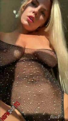 Jenna Lee striping in sunshine in a net black lingerie onlyfans porn videos on myfans.pics