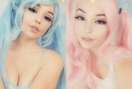 Belle Delphine Blue & Pink hair Snapchat Photoshoot on myfans.pics