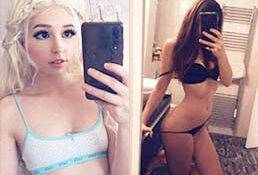 Belle Delphine in Black Thong Sexy Photos And Shower Video on myfans.pics
