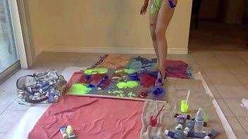 Isis Love painting naked - OnlyFans free porn on myfans.pics