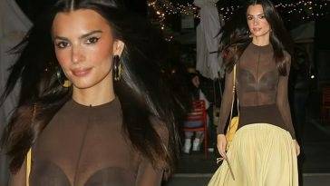Emily Ratajkowski Puts The Fappening Figure on Display in a See-Through Top on myfans.pics