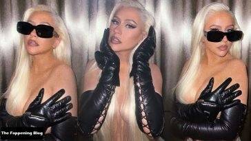 Christina Aguilera Flaunts Her Sexy Boobs in a New Topless Shoot on myfans.pics