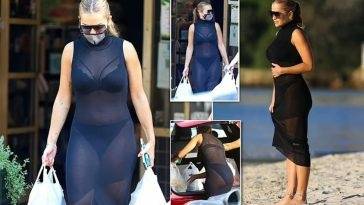 Rita Ora Looks Hot in a Sexy Black Sheer Dress in Sydney on myfans.pics