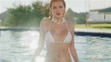 Bella Thorne Nude Pool White Bikini Video Leaked on myfans.pics