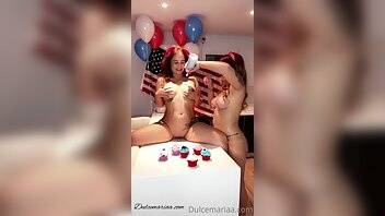 DulceMariaa - Messy 4th Of July With A Friend on myfans.pics