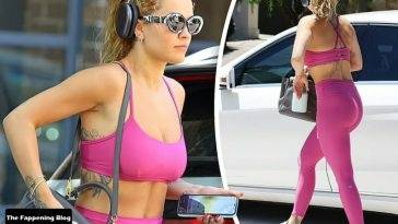 Rita Ora Looks Hot in Pink Activewear in Sydney on myfans.pics