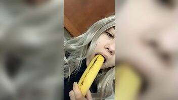 Alyssa Scott  Banana Sucking and Boobies Squeezing XXX Videos  on myfans.pics