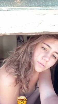 Lia Marie Johnson loving the weather topless on myfans.pics