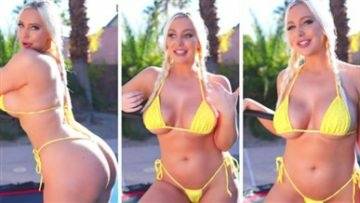 Tara Babcock Youtuber Yellow Bikini Video Leaked on myfans.pics