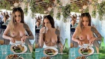 Vanessa Sierra Nude Boobs Showing in Public Restaurant Video  on myfans.pics