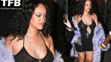 Pregnant Rihanna Flashes Her Nude Tits in a See-Through Dress in Milan on myfans.pics