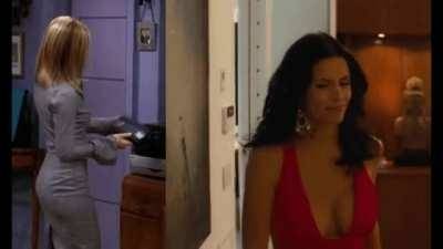 Jennifer Aniston and Courteney Cox. Two of the hottest women ever on myfans.pics