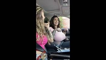 Dakota James & Ana Lorde driving & boobs flashing snapchat premium porn videos on myfans.pics