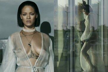 Rihanna Bikini Sheer Robe Nip Slip Photos Leaked - Barbados on myfans.pics