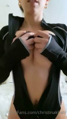 Christina Khalil Unzipping Boob Reveal Onlyfans Video on myfans.pics