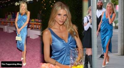 Charlotte McKinney Looks Hot in a Blue Dress at the ByFar Event in WeHo - Charlotte on myfans.pics