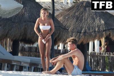 Tiffany Watson Wears a White Bikini as She Hits the Beach in Mexico - Mexico on myfans.pics