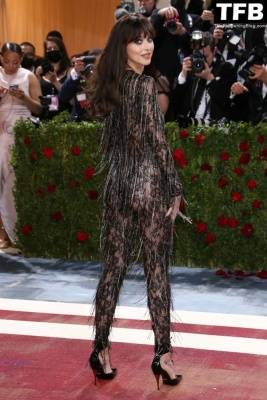 Dakota Johnson Stuns in a See-Through Outfit at The 2022 Met Gala in NYC on myfans.pics