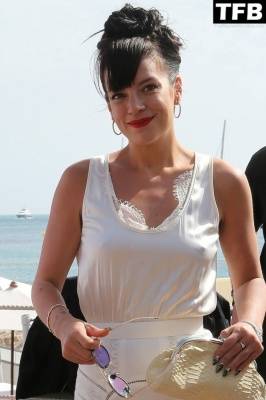 Lily Allen Arrives by Boat and Crosses the Croisette in Front of the Martinez Hotel During the Cannes Film Festival on myfans.pics
