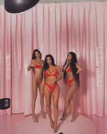 Kylie Jenner Thong Lingerie Skims BTS Video  - Usa on myfans.pics