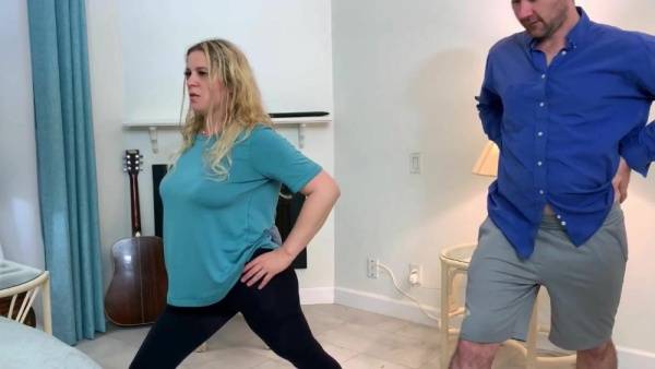 Stepson helps stepmom make an exercise video 1 on myfans.pics