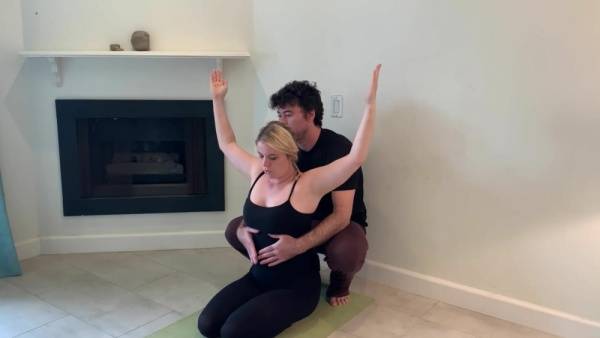 Stepson helps stepmom with yoga and stretches her pussy1 on myfans.pics