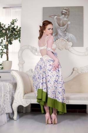 Solo model Ella Hughes releases her nice ass from vintage lingerie on myfans.pics