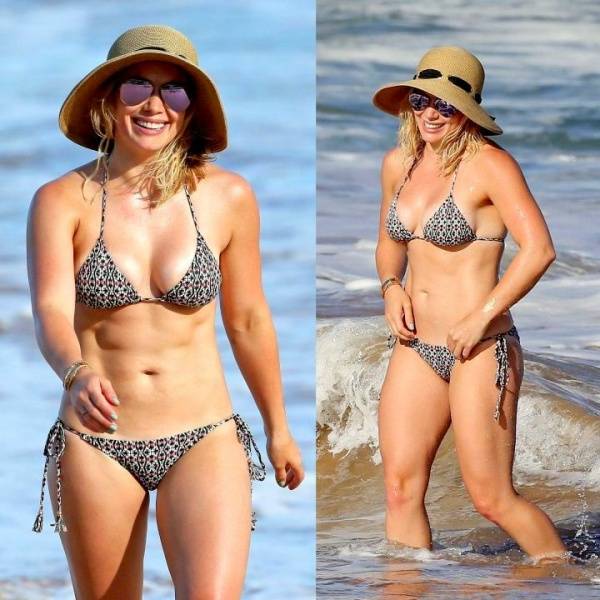 Hilary Duff Sexy Paparazzi Bikini Beach Set  - Usa on myfans.pics