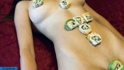 Christina Khalil Naked Body Sushi Onlyfans Set  nude on myfans.pics