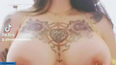 Topless sex model dances another TikTok trend with fake boobs on myfans.pics