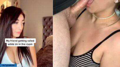 Sexy babe is waiting for her boyfriend to fuck her, while he gave TikTok dick sucking to his girlfriend on myfans.pics