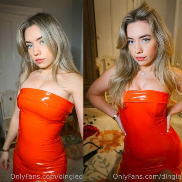 Dinglederper Red Leather Dress Onlyfans Nudes Leaked on myfans.pics