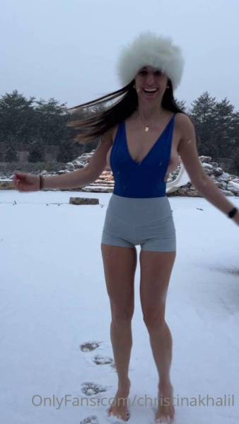 Christina Khalil Nipple Tease Snow Bodysuit Onlyfans Video Leaked on myfans.pics