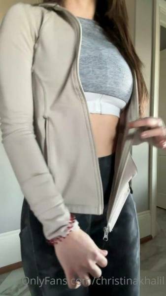 Christina Khalil Sexy Gym Outfit Strip Onlyfans Video  on myfans.pics